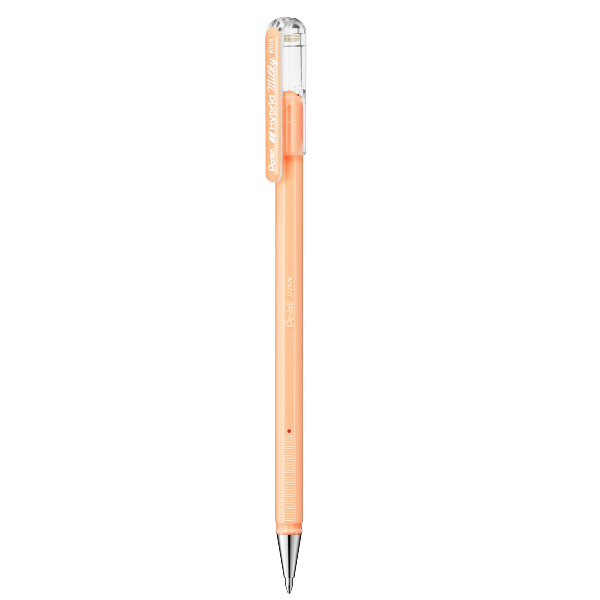 Pentel Hybrid Milky - Penna a sfera - arancione pastello - inchiostro gel - 0.8 mm