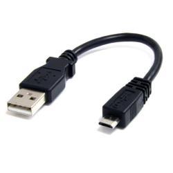 StarTech.com Cavo micro USB 15 cm - Adattatore da USB 2.0 A a Micro B M/M - Nero (UUSBHAUB6IN) - Cavo USB - USB (M) a Micro-USB Tipo B (M) - USB 2.0 - 15 cm - nero - per P/N: PIB2M21, PIB2MS1, PIB2S31, USB2PCARBK, USB2PCARBKS, USBLT2PCARW, USBUB2PCARB