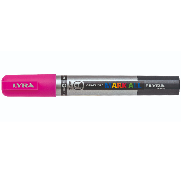 Lyra Graduate Mark All - Marcatore - rosa fluorescente - inchiostro base acqua - 2 mm - medio