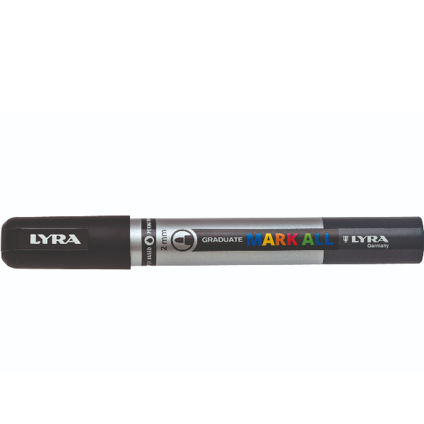 Lyra Graduate Mark All - Marcatore - permanente - nero - 2 mm - medio