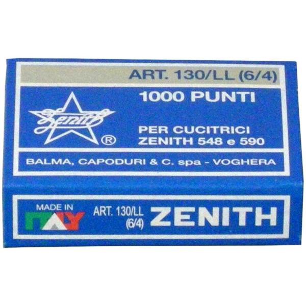 Zenith 130/LL - Punti metallici - 6/4 - Alluminio - pacco da 10000 - per ZENITH 590