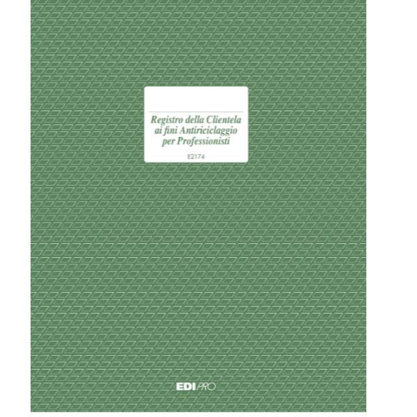 Edipro PROFESSIONISTI - Registro anti-riciclaggio denaro - 47 fogli - 310 x 245 mm
