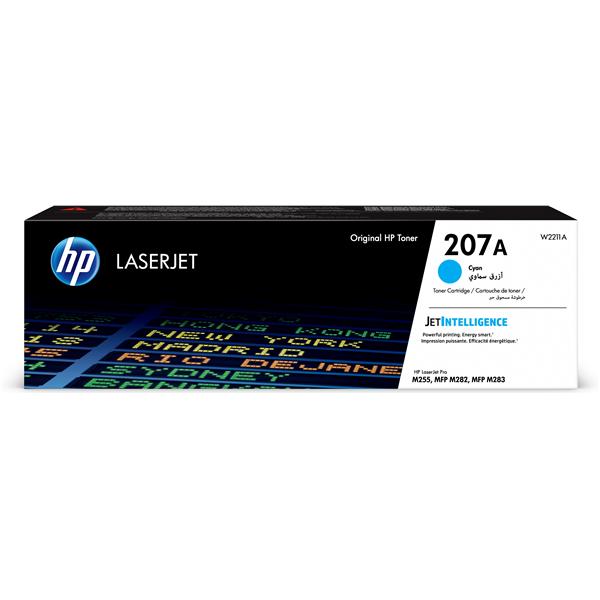 HP 207A - Ciano - originale - LaserJet - cartuccia toner (W2211A) - per Color LaserJet Pro M255dw, M255nw, MFP M282nw, MFP M283fdn, MFP M283fdw