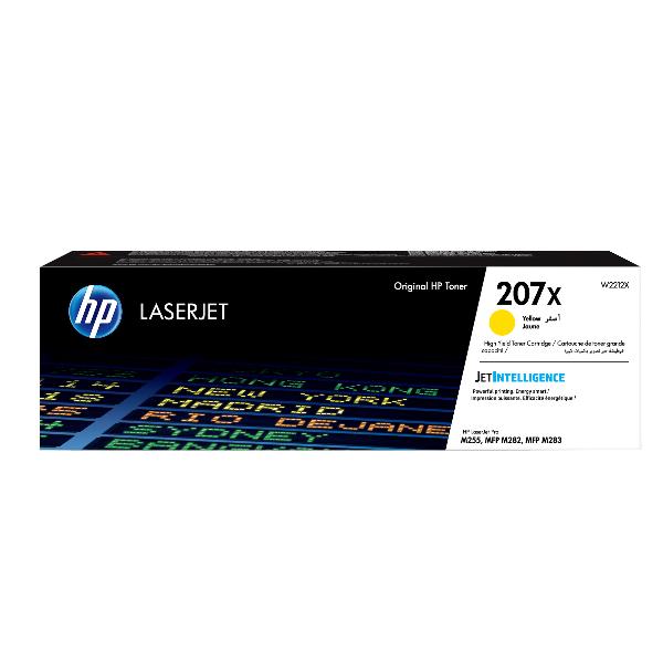HP 207X - Alta resa - giallo - originale - LaserJet - cartuccia toner (W2212X) - per Color LaserJet Pro M255dw, M255nw, MFP M282nw, MFP M283fdn, MFP M283fdw