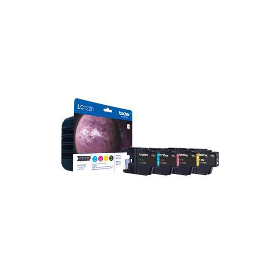 Brother LC1220VALBP - Confezione da 4 - nero, giallo, ciano, magenta - originale - blister - cartuccia d'inchiostro - per Brother DCP-J525, DCP-J725, DCP-J925, MFC-J430, MFC-J625, MFC-J825; MyMio MFC-J825