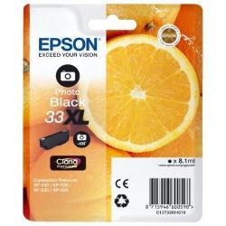 Epson 33XL - 8.1 ml - XL - nero per foto - originale - blister con radiofrequenza / allarme acustico - cartuccia d'inchiostro - per Expression Home XP-635, 830; Expression Premium XP-530, 540, 630, 635, 640, 645, 830, 900