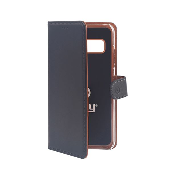 Celly Wally WALLY891 - Flip cover per cellulare - similpelle - nero - per Samsung Galaxy S10+
