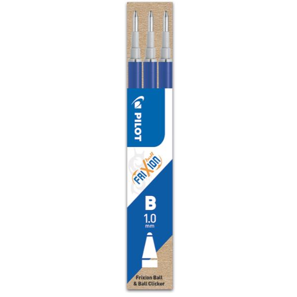 Pilot FriXion Ball - Refill - blu - 1 mm - medio (pacchetto di 3)