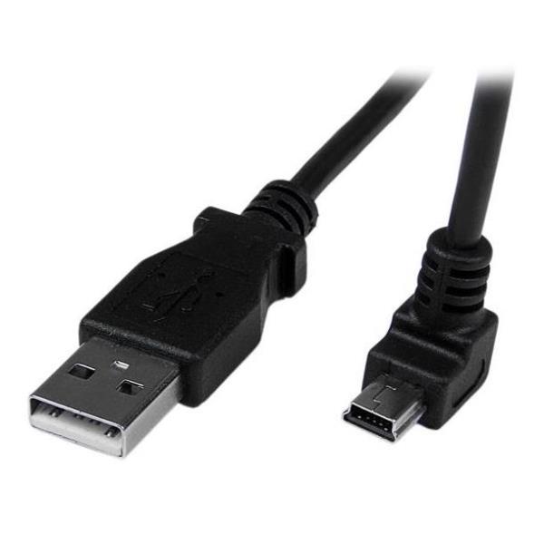 StarTech.com Cavo mini USB 2 m - A a Mini B angolare verso il basso - Cavo USB - USB (M) a mini-USB Type B (M) - USB 2.0 - 2 m - connettore 90°, stampato - nero