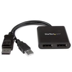 StarTech.com Adattatore multi monitor DisplayPort 1.2 - MST Hub a doppio display 4K 30Hz o 1080p alimentato via bus USB - Dual Monitor - Splitter video per la modalità desktop estesa solo su Windows (MSTDP122DP) - Ripartitore video - 2 x DisplayPort - desktop - per P/N: SV231DPU34K