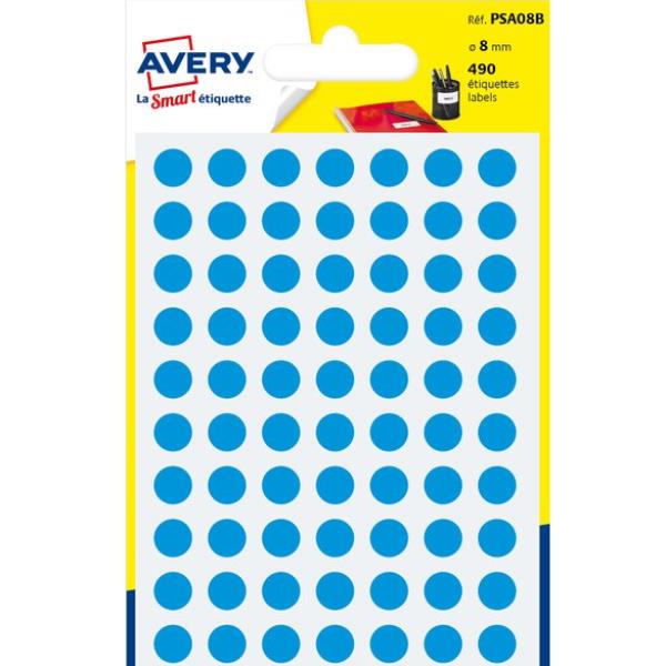 Avery - Etichetta con codice di colore autoadesiva - blu (pacchetto di 490)