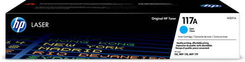 HP 117A - Ciano - originale - cartuccia toner (W2071A) - per Color Laser 150a, 150nw, MFP 178nw, MFP 178nwg, MFP 179fnw, MFP 179fwg