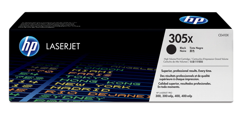 HP 305X - Alta resa - nero - originale - LaserJet - cartuccia toner (CE410X) - per LaserJet Pro 300 color M351a, 300 color MFP M375nw, 400 color M451, 400 color MFP M475