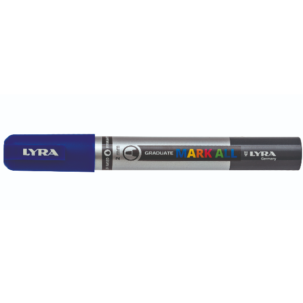 Lyra Graduate Mark All - Marcatore - permanente - blu scuro - 2 mm - medio