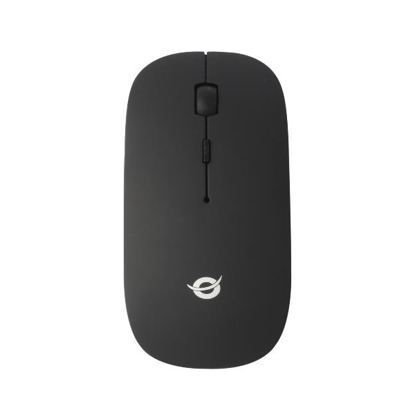Conceptronic LORCAN - Mouse - ergonomico - per destrorsi e per sinistrorsi - 4 pulsanti - senza fili - Bluetooth 3.0 - nero