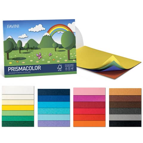 Favini Prismacolor 220 Sigillo T2 - Cartoncino - 500 x 700 mm - 20 fogli - scarlatto - 220 g/m²