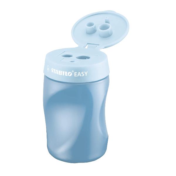STABILO EASY - Temperino con contenitore - 3 fori - blu