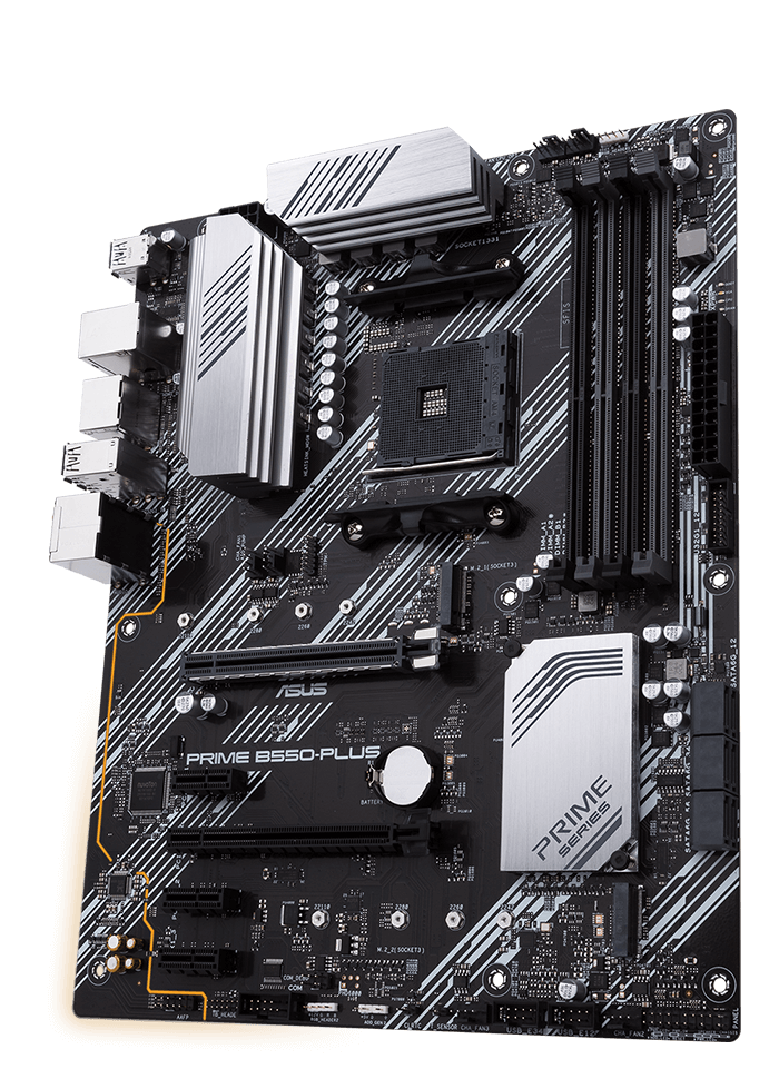 ASUS PRIME B550-PLUS - Scheda madre - ATX - Socket AM4 - AMD B550 Chipset - USB-C Gen2, USB 3.2 Gen 1, USB 3.2 Gen 2 - Gigabit LAN - scheda grafica (richiesta CPU) - HD Audio (8 canali)