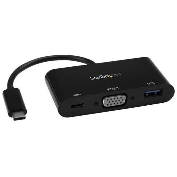 StarTech.com Adattatore Multifunzione USB-C a VGA con porta USB-A e Power Delivery - Docking station - USB-C / Thunderbolt 3 - VGA