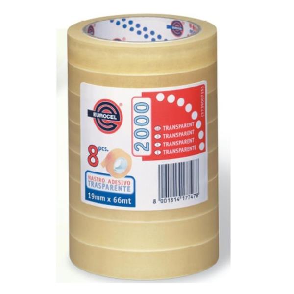 Eurocel PP 2000 - Nastro da imballaggio - 15 mm x 66 m - polipropilene orientato biassialmente - trasparente, miele