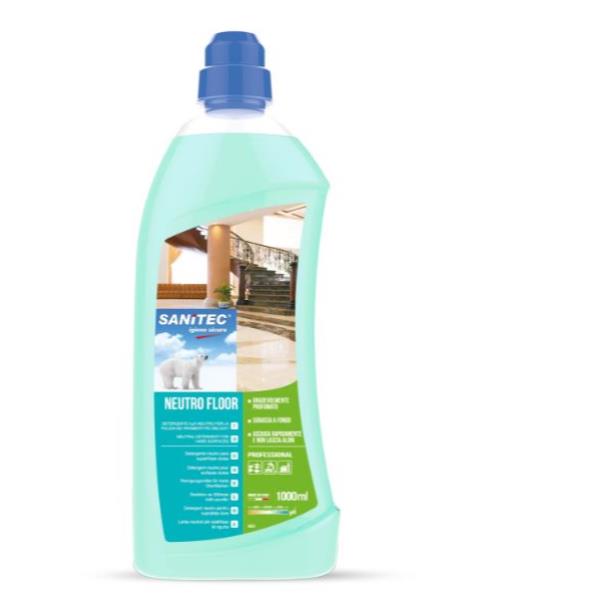 Sanitec NEUTRO FLOOR - Detergente - liquido - flacone - 1000 ml - professionale (pacchetto di 6)