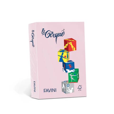 FAVINI Le Cirque - Rosa - A3 (297 x 420 mm) - 160 g/m² - 250 fogli carta comune