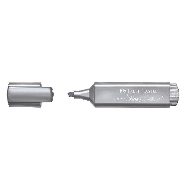 Faber-Castell TEXTLINER 46 Metallic - Evidenziatore - shiny silver - inchiostro base acqua - 1-2-5 mm
