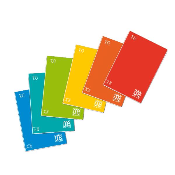 Blasetti One Color - Taccuino - A4 Maxi - 25 fogli / 50 pagine - quadrettato - disponibile in colori assortiti