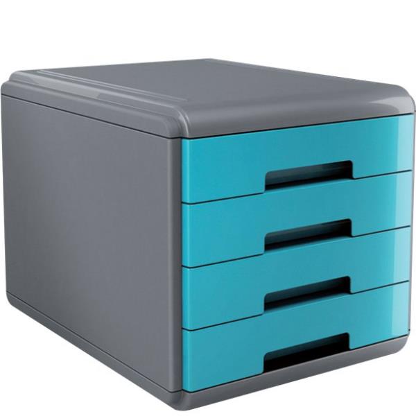 ARDA Mydesk - Cassettiera - 4 cassetti - turchese opaco