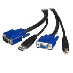 StarTech.com Cavo per commuttatore KVM 2 in 1 VGA e USB - Cavo Switch KVM per USB e VGA da 1,8m - Cavo tastiera / video / mouse / USB - HD-15 (VGA), USB Tipo B (M) a USB, HD-15 (VGA) - 1.8 m - per P/N: RKCOND17HD, SV231USBGB, SV231USBLC, SV431USB, SV431USBAE, SV431USBAEGB, SV431USBDDM