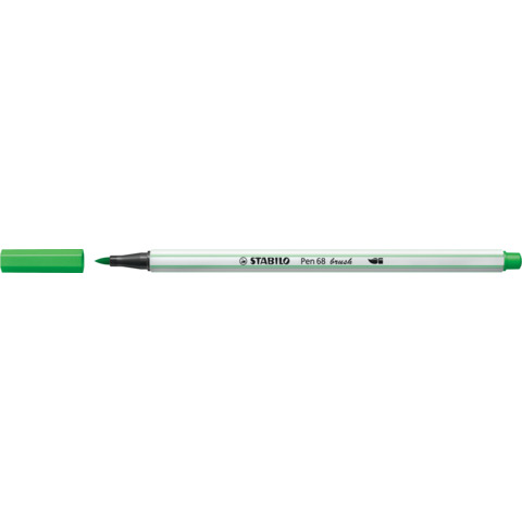 STABILO Pen 68 Brush - Penna con punta a pennello - verde chiaro - inchiostro base acqua