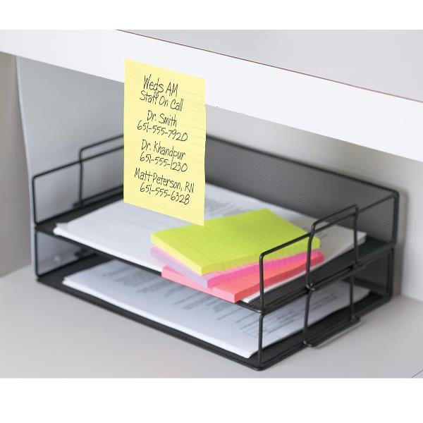 Blocco foglietti - 660 - a righe - 102 x 152 mm - giallo Canary - 100 fogli - Post-it