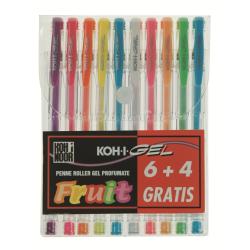 KOH-I-NOOR KOH-I-GEL Fruit - Penna a sfera - inchiostro gel - pacco da 10