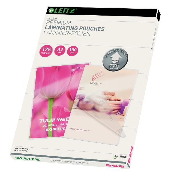 Leitz - 100 - brillante, cristallino - A3 (297 x 420 mm) rivestimento di plastificazione