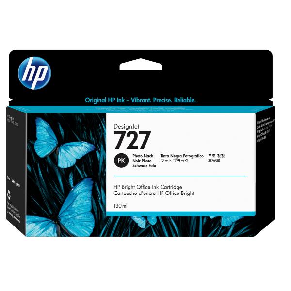 HP 727 - 130 ml - nero per foto - originale - DesignJet - cartuccia d'inchiostro - per DesignJet T1500, T1530, T2500, T2530, T920, T930