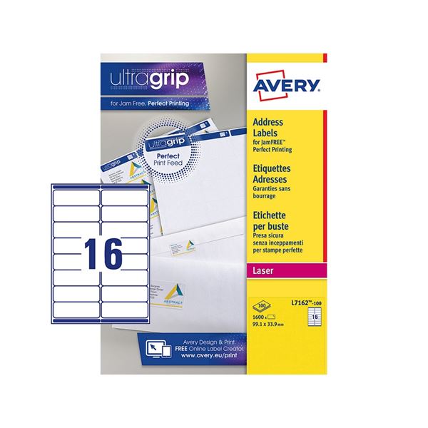 Avery - Autoadesivo - bianco - 100 pezzi 16) sheets