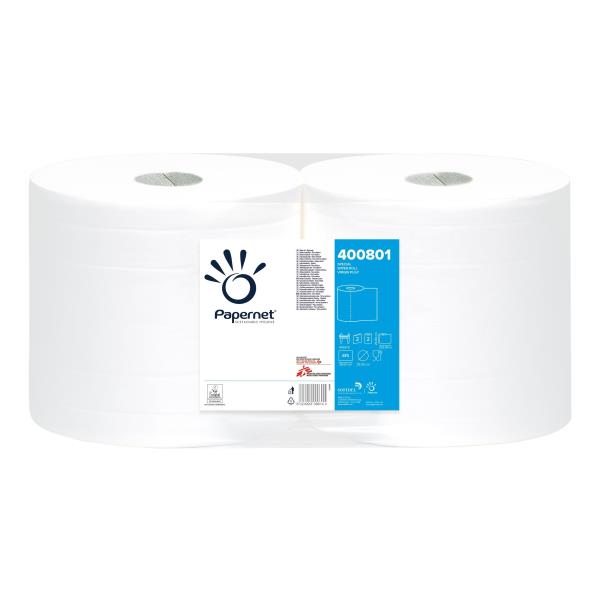 Bobina asciugatutto Special - 2 veli - finitura liscia - 19,5 gr - diametro 25 cm - 26 cm x 293 mt - bianco - Papernet