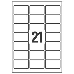 Avery - Trasparente - 63.5 x 38.1 mm 525 etichette (25 foglio(i) x 21) Etichette per indirizzi