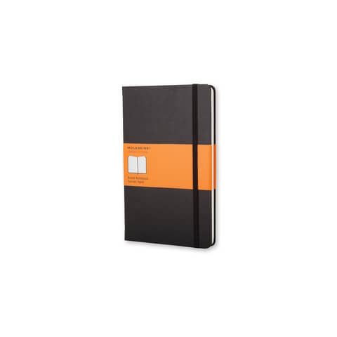Moleskine Large - Taccuino - 130 x 210 mm - 120 fogli / 240 pagine - carta avorio - righe - copertina nera