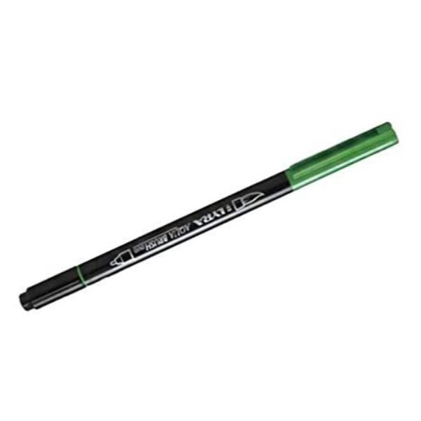 Lyra Aqua Brush Duo - Combinazione pennello e penna con punta in fibra - verde permanente - inchiostro base acqua - 2 mm / 4 mm - fine / brush
