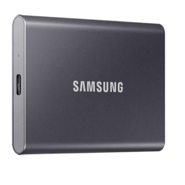 Samsung T7 MU-PC2T0T - SSD - crittografato - 2 TB - esterno (portatile) - USB 3.2 Gen 2 (USB-C connettore) - 256 bit AES - Titan Gray