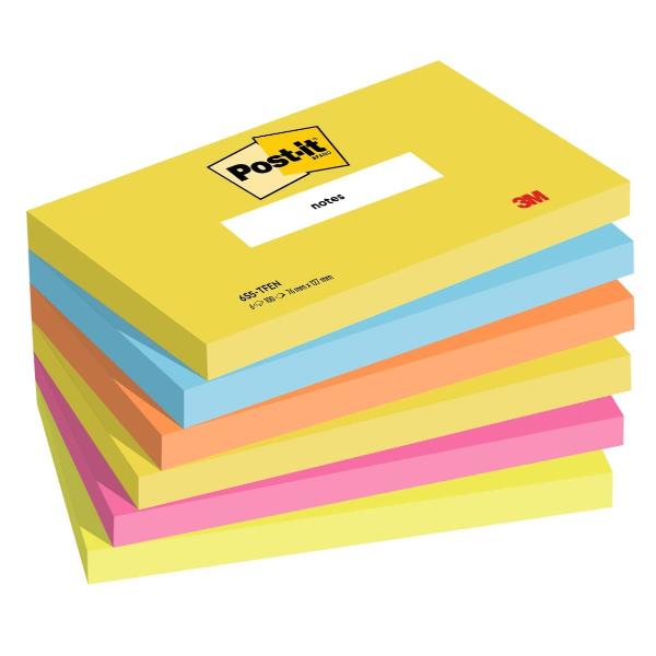 Blocco foglietti Colori Energy - 655-TFEN - 76 x 127 mm - 72 gr - colori assortiti - 100 fogli - Post-it