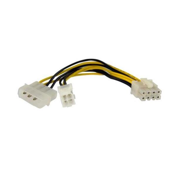 StarTech.com Adattatore di alimentazione EPS da 4 poli a 8 poli con LP4 F/M 15 cm - Adattatore corrente da ATX a EPS (EPS48ADAP) - Adattatore di alimentazione - 4 pin ATX12V (F) a EPS12V a 8 pin, alimentazione interna 4 pin (5V) (M) - 15.2 cm