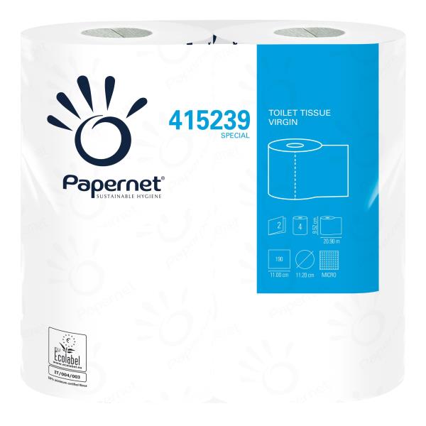 Papernet Special - Carta igienica - pura cellulosa - 190 fogli - rotolo - 20.9 m - bianco (pacchetto di 4)