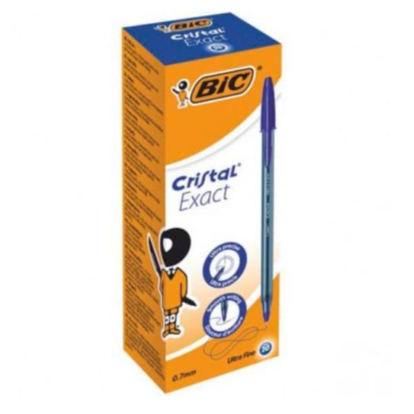 BIC Cristal Exact - Penna a sfera - blu - 0.7 mm (pacchetto di 20)