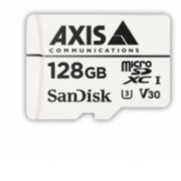 AXIS Surveillance - Scheda di memoria flash (adattatore da microSDXC a SD in dotazione) - 128 GB - UHS-I U1 / Class10 - UHS-I microSDXC - nero - per AXIS M4308, P3818, Q1656, Q1715, Q1951, Q1952, Q6100, V5938 50; P37 Series; V59 Series