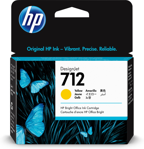 HP 712 - 29 ml - giallo - originale - DesignJet - cartuccia d'inchiostro - per DesignJet Studio, T210, T230, T250, T630, T650