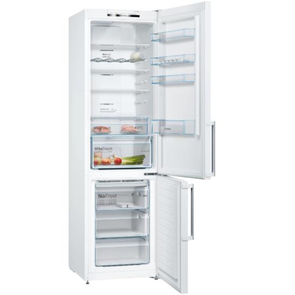 Bosch Serie | 4 KGN39VWEQ - Frigorifero/congelatore - Freezer inferiore - larghezza: 60 cm - prof. 66 cm - altezza: 203 cm - 368 litri - Classe E - bianco