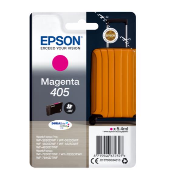 Epson 405XL - 14.7 ml - XL - magenta - originale - blister con radiofrequenza / allarme acustico - cartuccia d'inchiostro - per WorkForce WF-7310, 7830, 7835, 7840; WorkForce Pro WF-3820, 3825, 4820, 4825, 4830