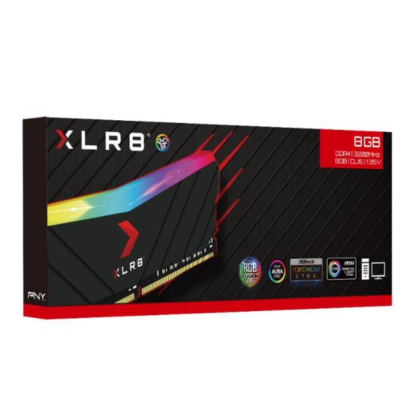 XLR8 RGB - DDR4 - modulo - 8 GB - DIMM 288-PIN - 3200 MHz / PC4-25600 - CL16 - 1.35 V - senza buffer - non ECC